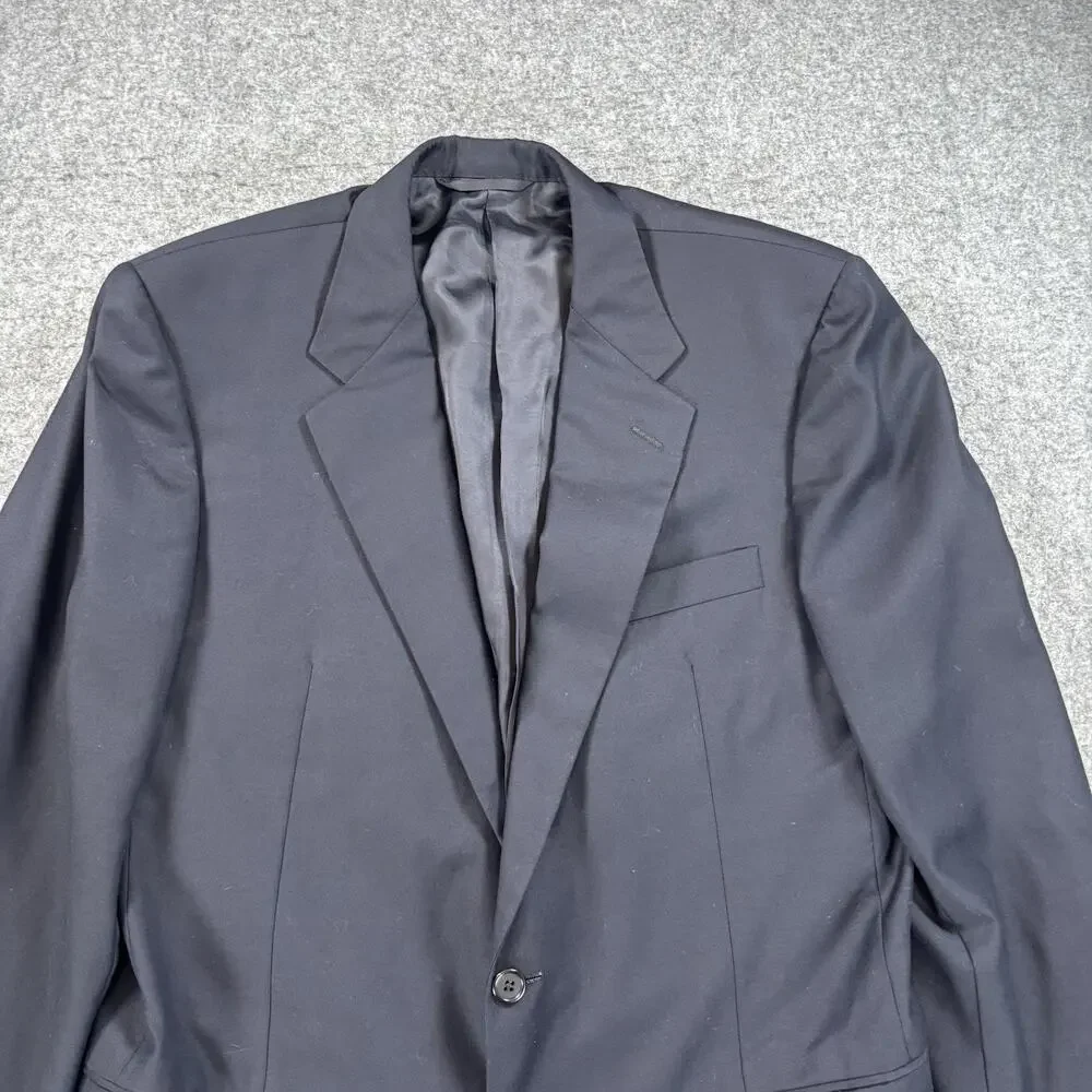 Hickey Freeman Boardroom Blazer 42 L Navy Loro Piana Tasmanian Super 120s Wool